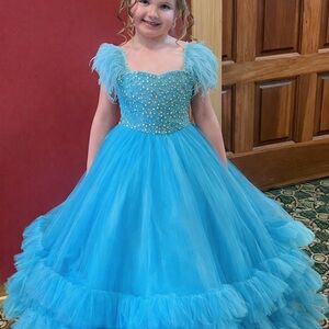 Elegant Blue Kids Formal Dress